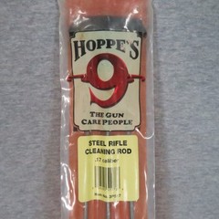 Hoppes No 9 Steel Rifle Cleaning Rod .17 Caliber 3-Piece 3PS17