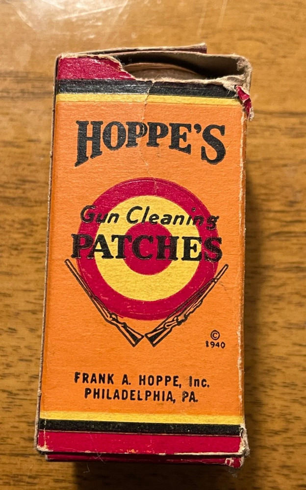 Vintage HOPPE’S Gun Cleaning Patches, No.2 Full Box .22-.270 caliber