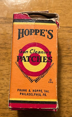 Vintage HOPPE’S Gun Cleaning Patches, No.2 Full Box .22-.270 caliber
