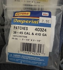 Outers 3000+ Gun Cleaning Patches for 30-45, 22-270, 357, 9mm, 22 Cal, 20-410, +