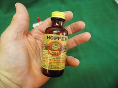 Vtg lot of HOPPE’S #9 gun cleaning EMPTY bottle oil tin can, Cleaning manual