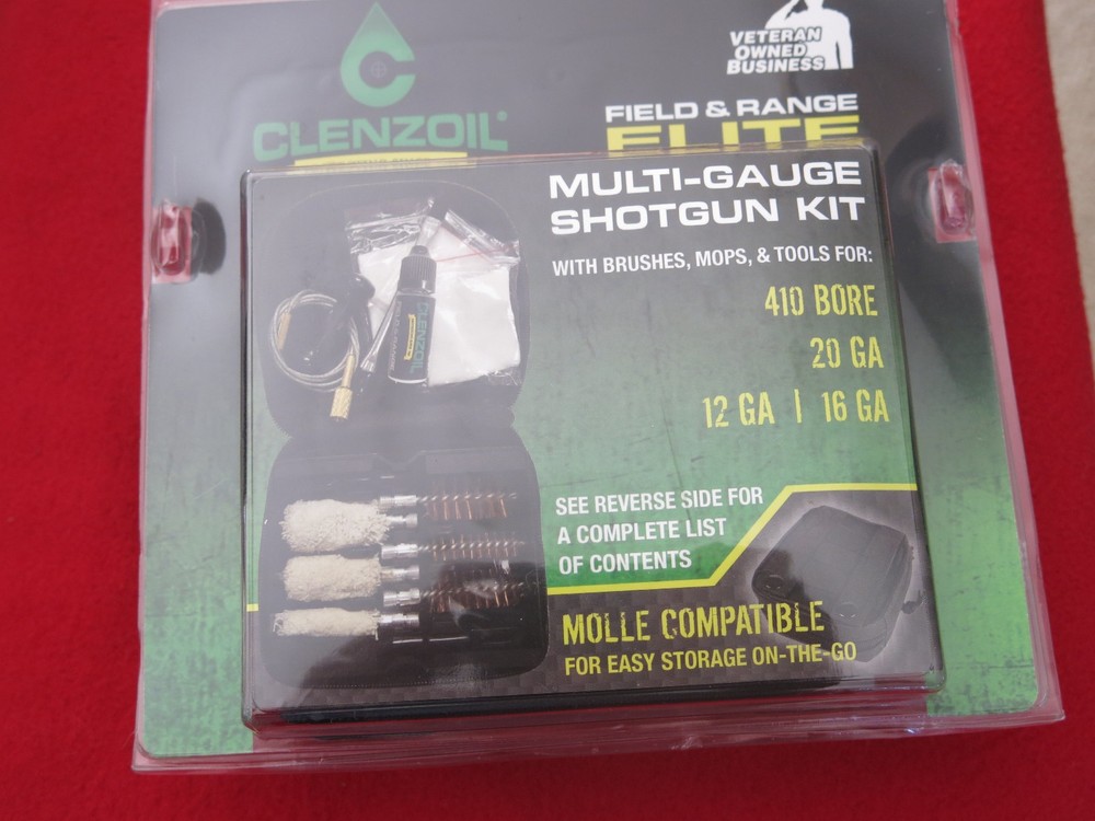 Clenzoil Multi-Gauge Shotgun Kit Black Gun Cleaning Kit 410-20 Ga-12 Ga-16 Ga
