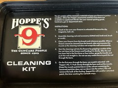 HOPPE’S 9 GUN CLEANING KIT 2007 Black Case 3 Rods Patches Solutions 3 Tips
