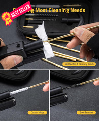 CVLIFE .177 .22 Caliber Gun Cleaning Kit with 6 Rods 5.56mm .223 black