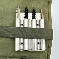 Vtg Parker & Hale British Made .303” Rifle Cleaning Kit Canvas Roll-up Bag