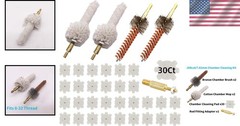 Efficient .308 Chamber Cleaning Set – Bronze Brushes, Cotton Mops & Wool Pads