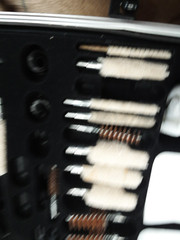 Gun Cleaning Kit Case & Contents Brushes, Mops, Jags More See Pics