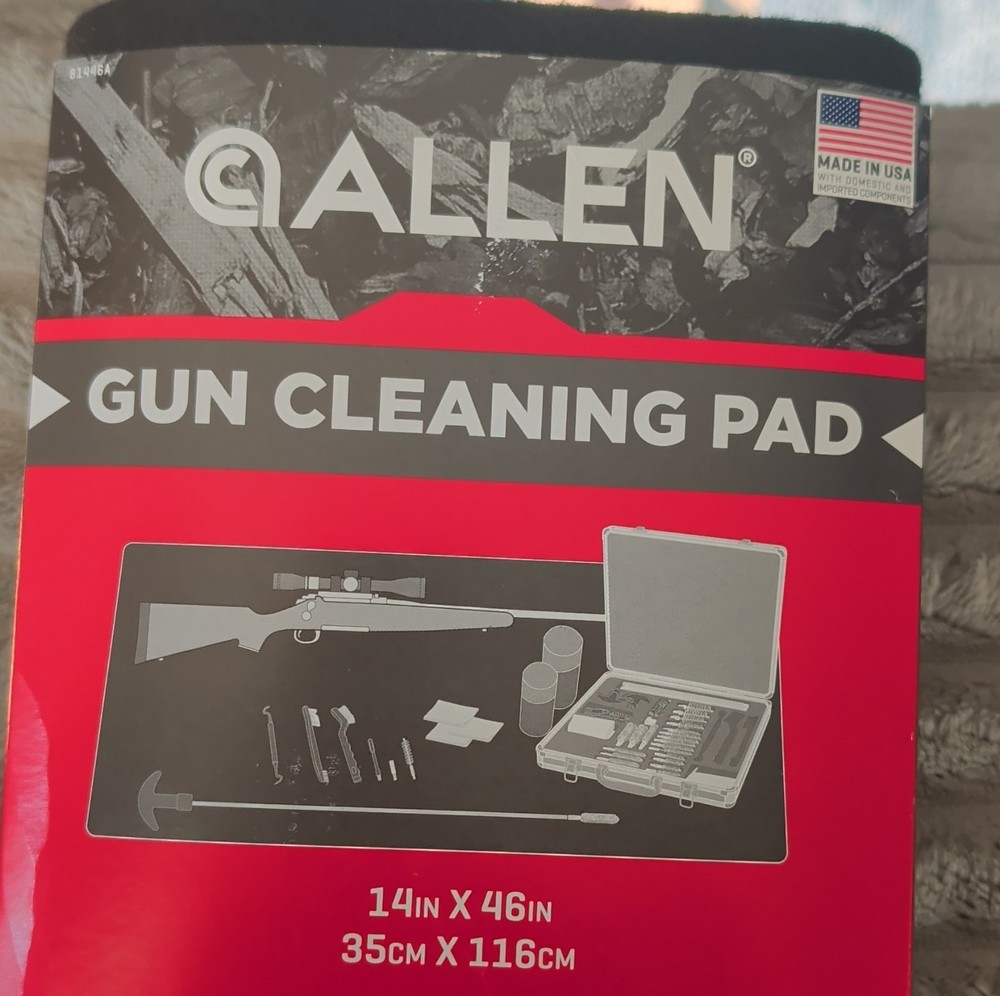 Allen Gun Cleaning Pad 14in x 46in Black Waterproof Absorbent Washable