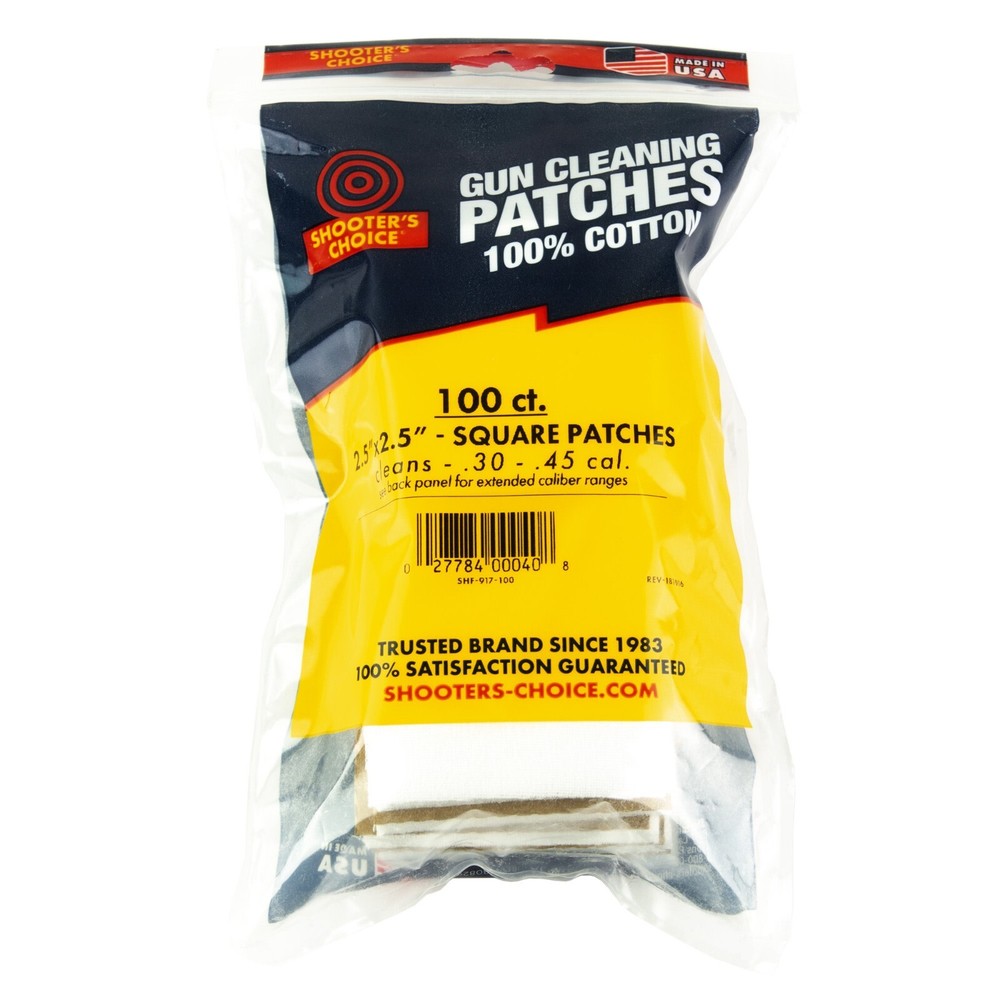 Shooter’s Choice Cleaning Patch, 2.5″, 100 Pack