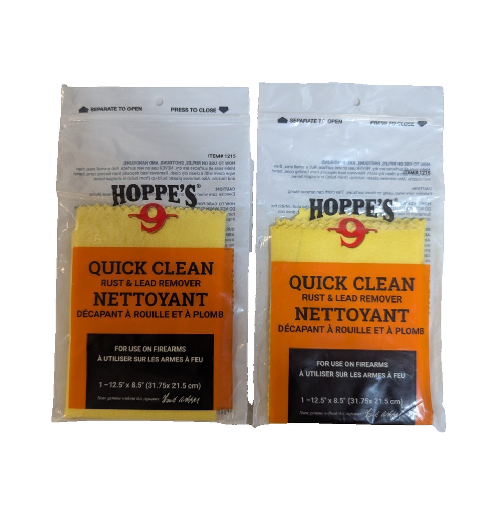 Lot of 2 Hoppe’s Rust and Lead Remover Cleaning Cloth