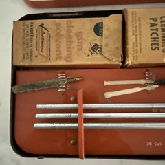 Vintage Sears, Roebuck & Co. Ted Williams Gun Rifle Cleaning Kit Orange Case