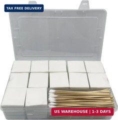 2 X 2 Inch Square Gun Cleaning Patches Pad & 6 Inch Long Bamboo Cleaning Swabs f