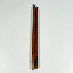 Vintage 2 Piece Brass Fitting & Wood Shotgun/Rifle Cleaning Rod Patch Loop