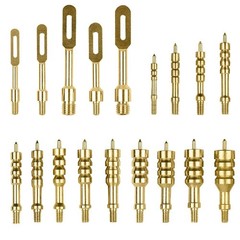 Solid Brass Gun Cleaning Jag Set for Rifles – Slotted Tip with Storage Case