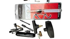 Hoppe’s KNIGHT 12 Gauge Gun Cleaning Kit Wood Case Rods Brushes Patches Oil