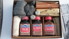 Vintage Birchwood Casey Stock Finish Kit Walnut & Perma Blue Gun Blue Kit