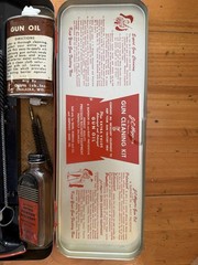 Vintage-J.C. Higgins-No.2140-Rifle Gun Cleaning Kit-12-16 Gauge w/Red Metal Case