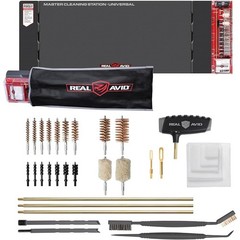 Universal Gun Cleaning Kit W/ Oil Resistant Mat Pistols Rifles Shotguns New