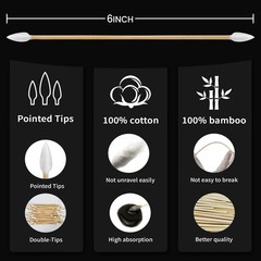 Cleaning Supplies – Cleaning Patches and Long Cotton Swabs Set, 6″ Long Cotto…
