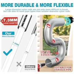 58-Pieces 35-Feet Dryer Vent Cleaner Kit, Dryer Cleaning Tools, Include 35Feet