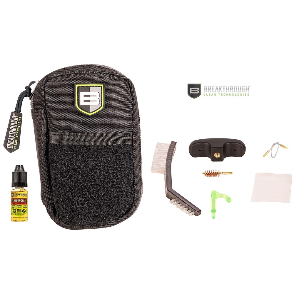 Breakthrough Badge Pull Thru Cleaning Kit, .44/.45, Nylon MOLLE Pouch #BT-COP-44