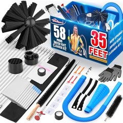 58-Pieces 35-Feet Dryer Vent Cleaner Kit, Dryer Cleaning Tools, Include 35Feet