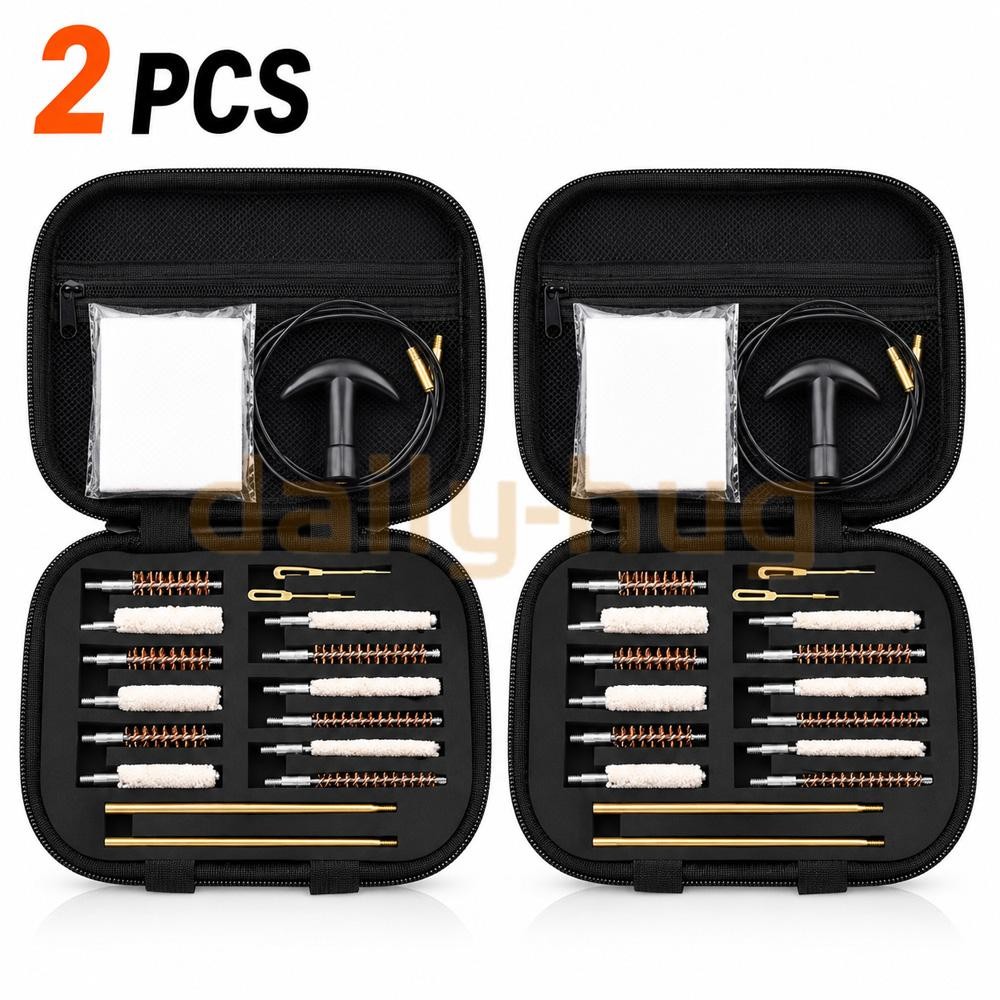 68 PCS Gun Cleaning Kit Pro Universal Pistol Rifle Shotgun Cleaner Set US 2Pack