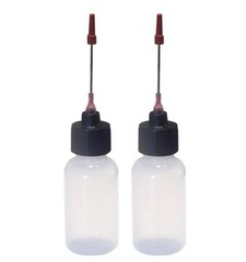 Reusable 1 OZ Oil Bottles with Leak-Proof Caps & Stainless Needle Tips – 2 Count