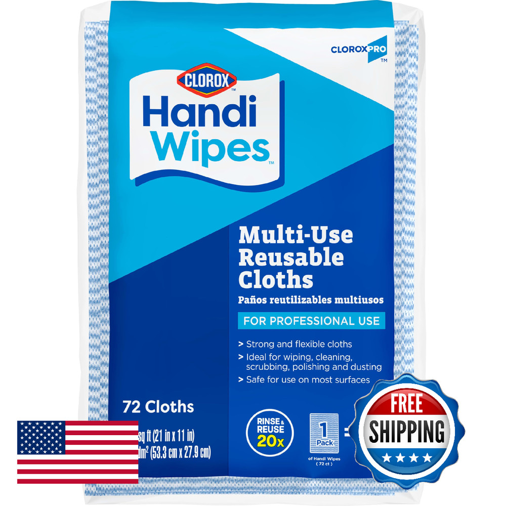CloroxPro Clorox Handi Wipes Multi Use Reusable Cloths 72 Count