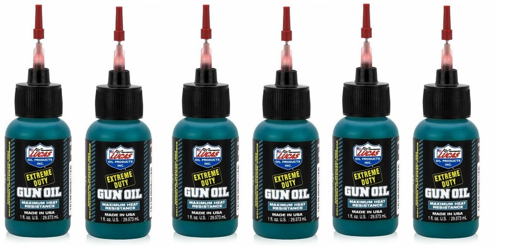 Lucas Oil 10875 Extreme Duty Gun Oil 1 Ounce Needle Oiler (6 Bottles)