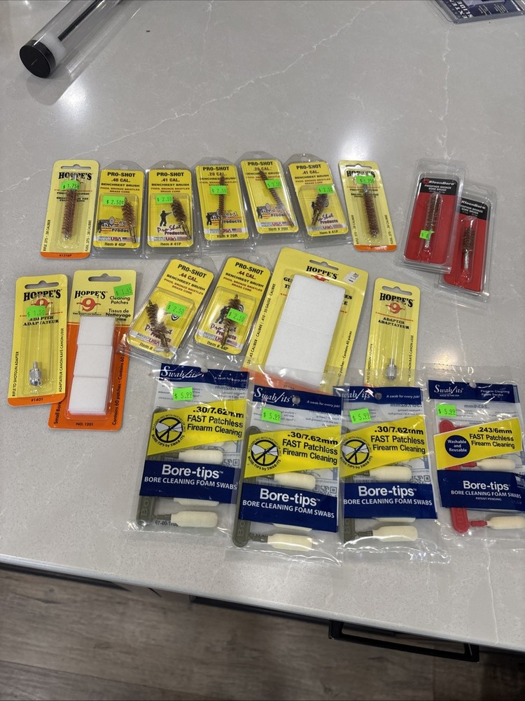 .20 To 44 Cal Gun Cleaning Supplies Lot