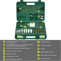 New Universal Gun Rifle Pistol Handgun Shotgun Firearm Cleaning Kit Set w/Case