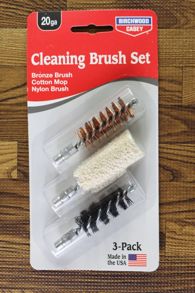 Birchwood Bronze Cleaning Brush Set Cotton Mop Nylon Brush Fits 20ga 3 Pack USA