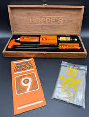 New in Wooden Box Hoppes No 9 Gun Cleaning Kit Professional Quality