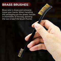6 Pack DoubleEnded Gun Cleaning Brushes Set, Brass & Nylon Brush Gun Cleaning…
