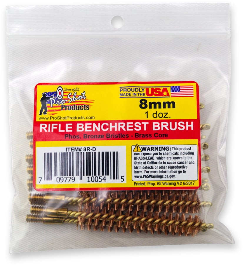 Pro-Shot 8mm Brush Dozen Pack, 12 Quantity, 8R-D Bore Brush