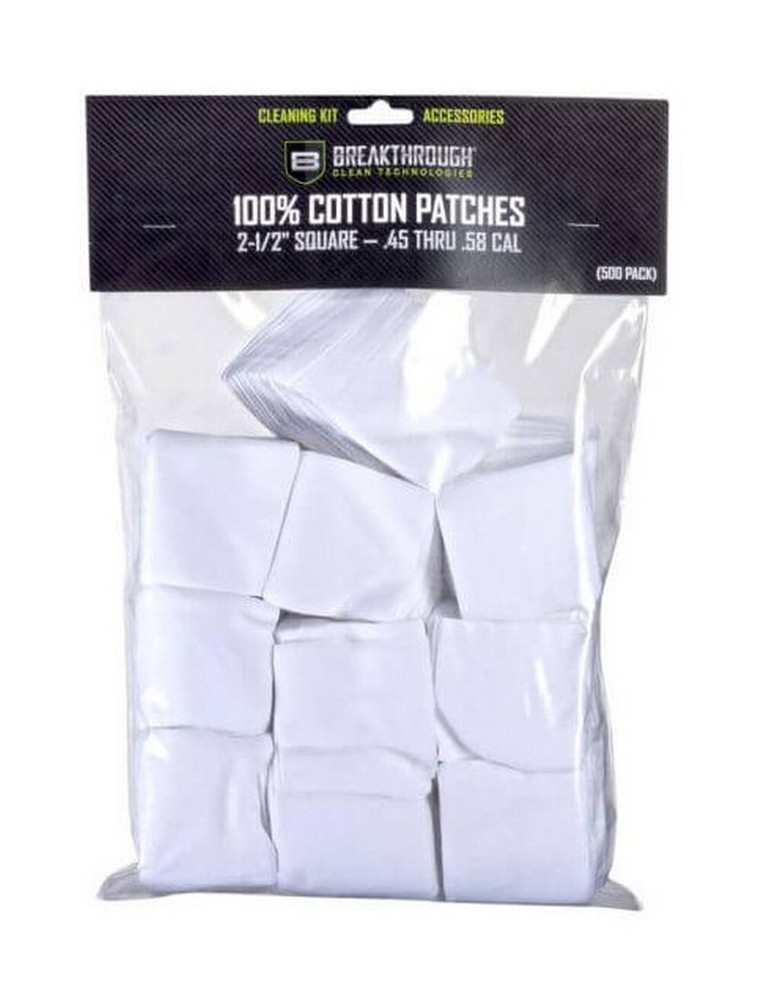 Breakthrough Cleaning Patches 1 3/4″ Square .270-357 50 Pack BTCPS13450