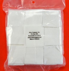 Allen Cotton Cleaning Patches 243, 270, 280, 7mm 250 Count 1.25 x 1.25