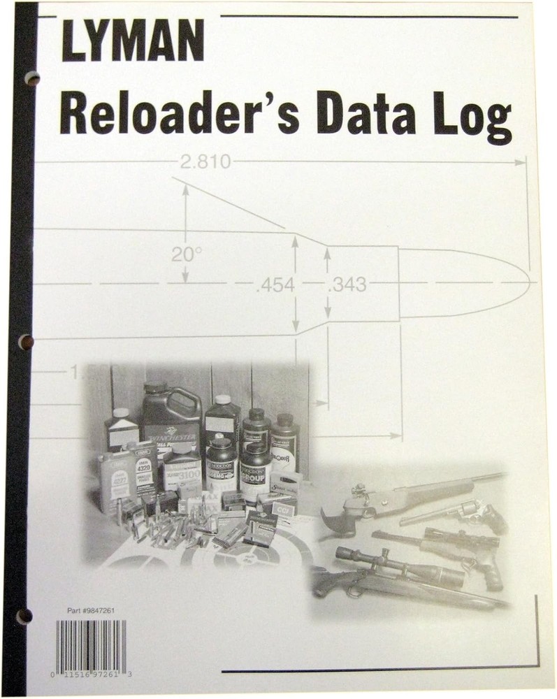 Lyman Reloader’s Reloading Data Log Book – Softback – 9847261