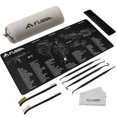 FLISSA 8PC Gun Cleaning Mat Set For Glock AR 12″x36″ Gun Cleaning Bench Non-Slip