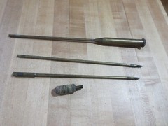 5 piece Vintage Brass Rifle Cleaning Rod unbranded 40 inches (t) #3