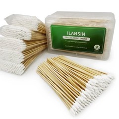 500PCS Precision Gun Cleaning Swabs, 6 Inch Pointed Cotton Swabs with case
