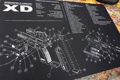 Springfield XD Gun Cleaning Mat Breakdown Schematics Parts Diagram