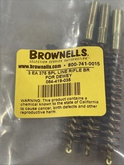 NEW Brownell’s Bronze Bore Brushes LOT of FIVE PACK ASSORTED CALIBER