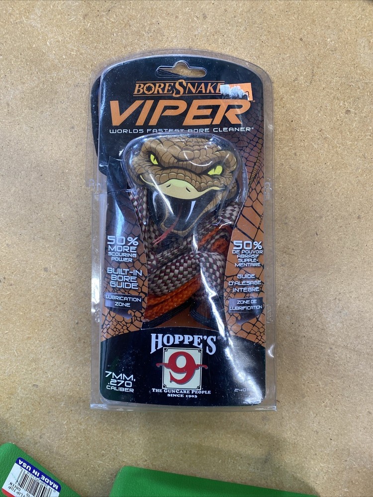 Hoppe’s 24014V BoreSnake Viper Rifle Bore Cleaner, 7mm, .270, .284, .280 Caliber
