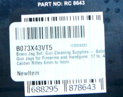 13-Piece Brass Jag Set with Storage Case for Rifle Cleaning and Maintenance [L]