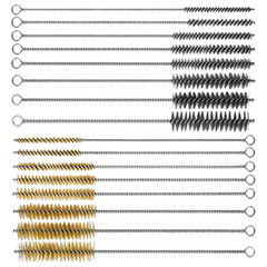 16Pcs Tube Cleaning Brush, Brass Stainless Steel Engine Cleaning
