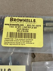NEW Brownell’s Bronze Bore Brushes LOT of FIVE PACK ASSORTED CALIBER