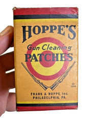 Hoppe’s Gun Cleaning Patches Box 1940s Full Unused Vintage Antique Philadelphia
