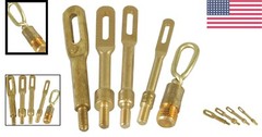 Durable Solid Brass Slotted Tip Gun Jag Set – 4 Calibers for Efficient Cleaning